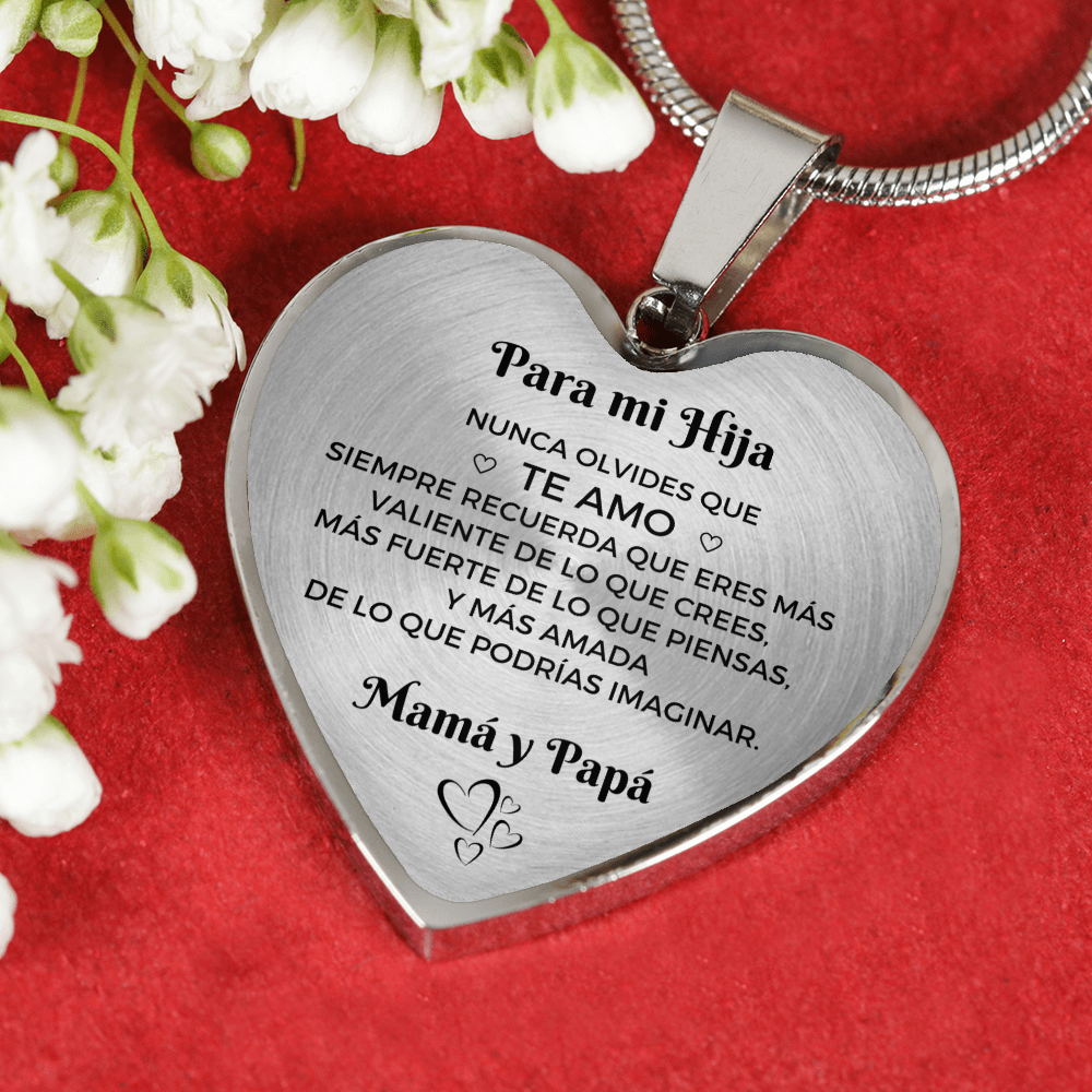 Collar con colgante Para mi Hija - De Mamá y Papá