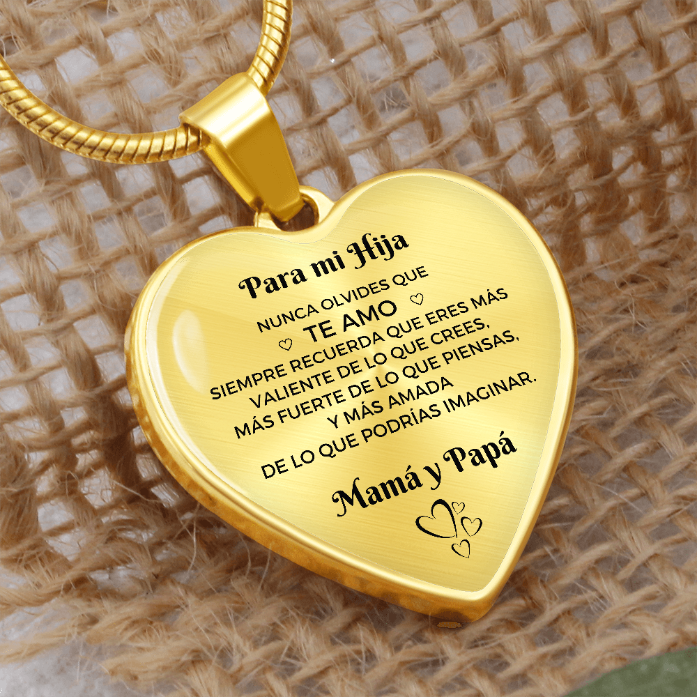 Collar con colgante Para mi Hija - De Mamá y Papá