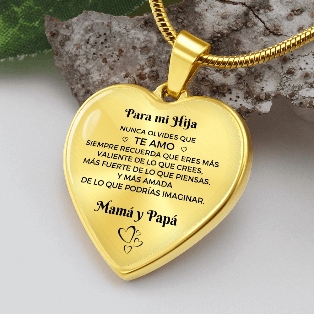 Collar con colgante Para mi Hija - De Mamá y Papá